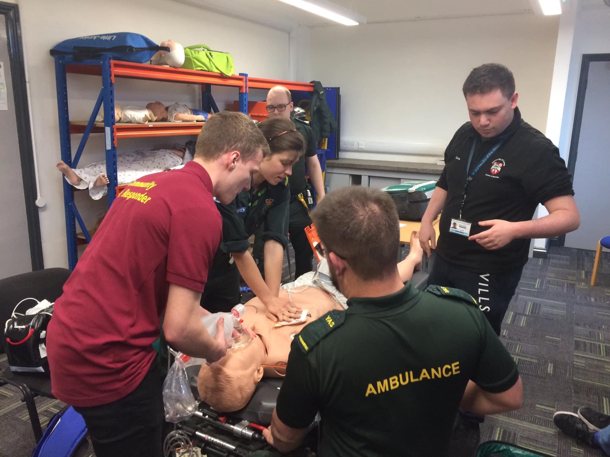 First responder training session - CPR practice