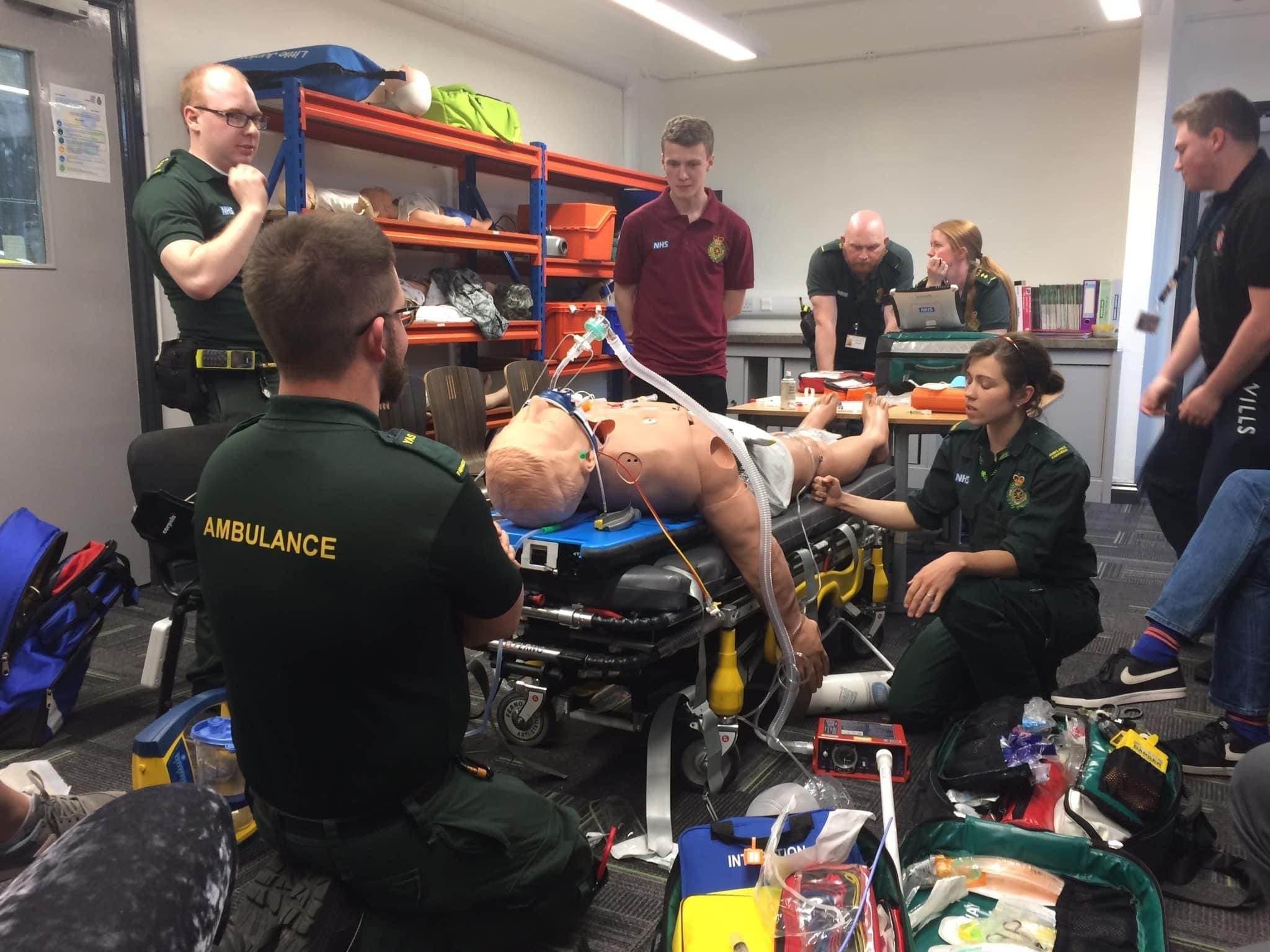 Yorkshire Ambulance Service training for student responders